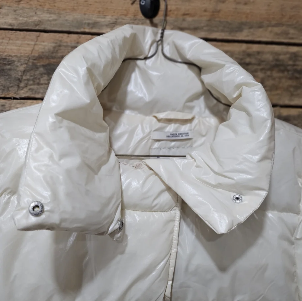 NWT A New Day Cream Puffer Jacket/Coat Water Resistant - Picture 3 of 10